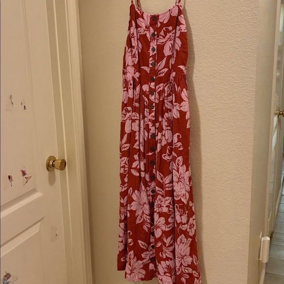 Free People Floral Maxi Dress in Burgundy and Pink - Picture 2 of 4